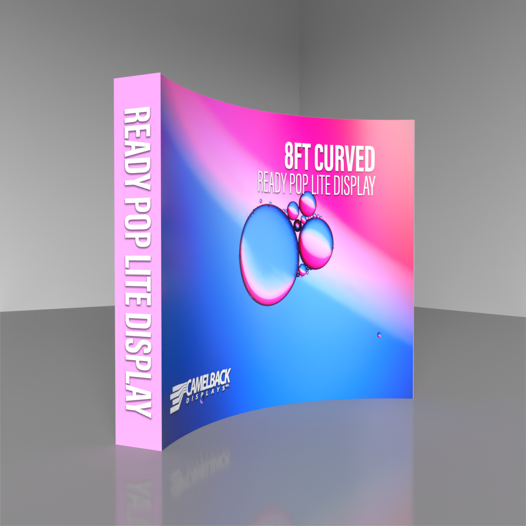 8ft Curved Ready Pop Lite Pop Up Display