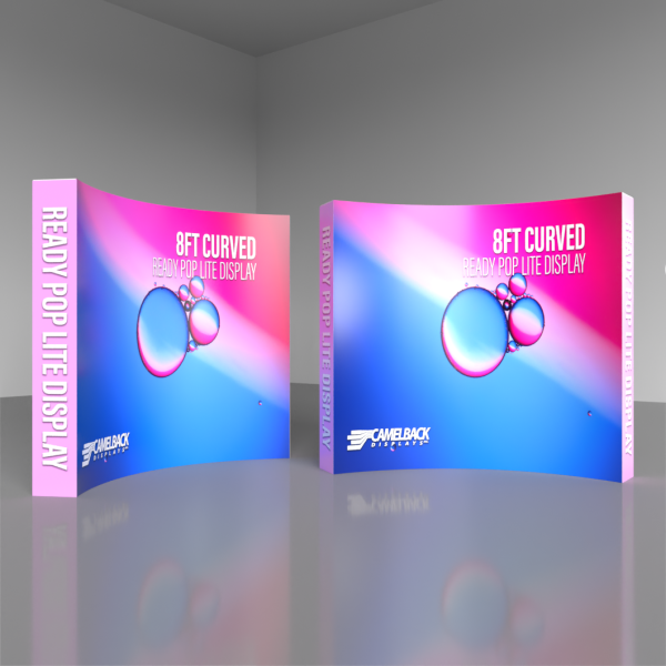 8ft Curved Ready Pop Lite Pop Up Display
