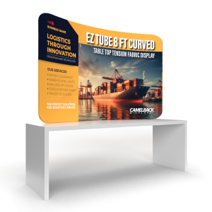 8FT EZ Tube CURVED TABLE TOP TENSION FABRIC DISPLAY