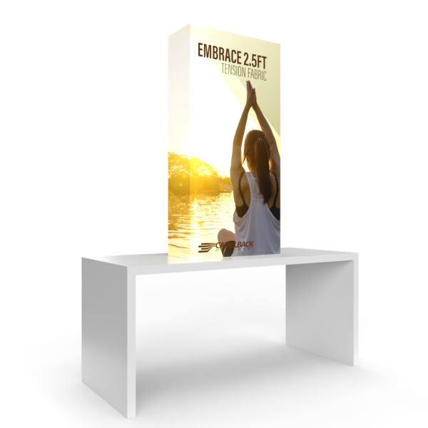 2.5′ EMBRACE TABLETOP TENSION FABRIC DISPLAY