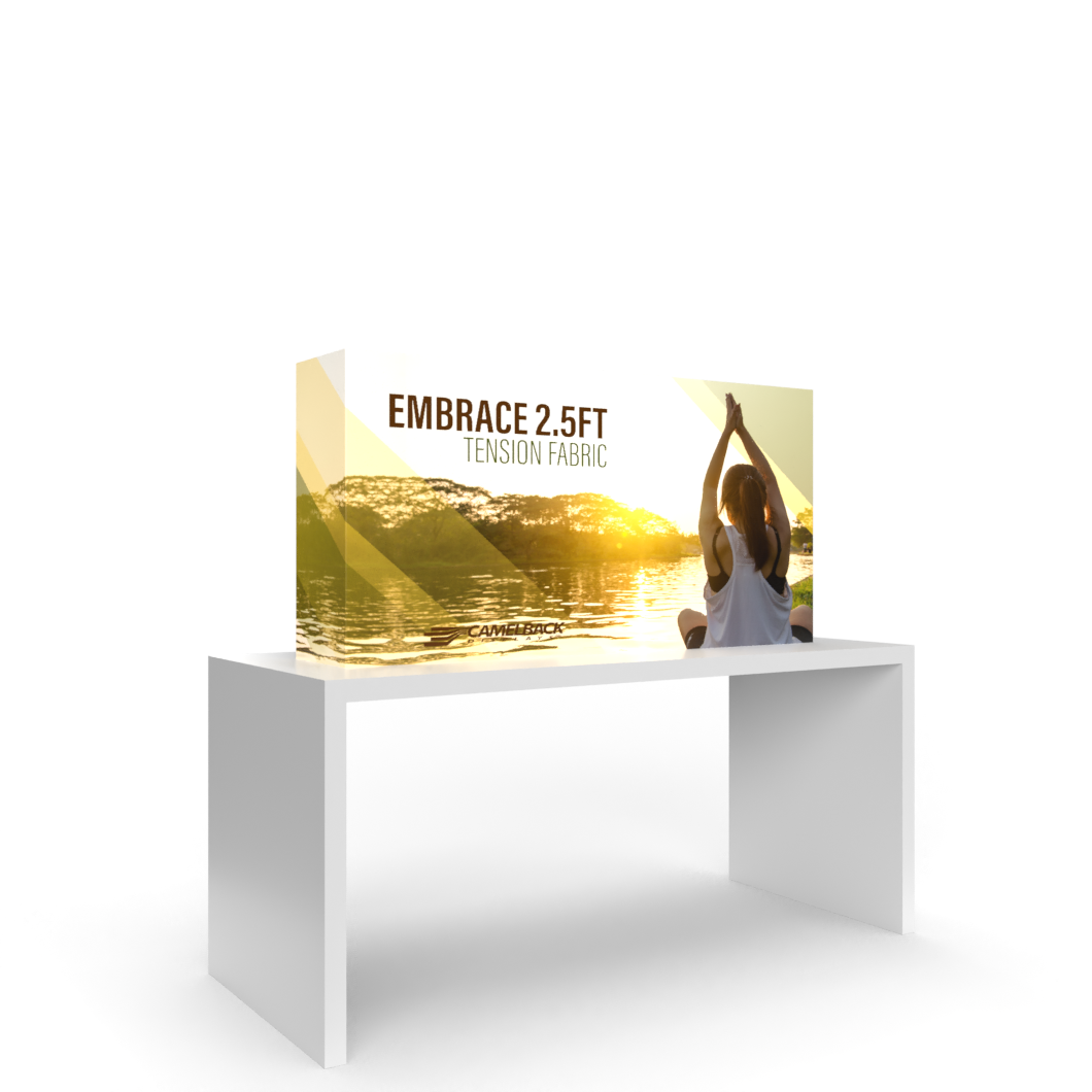 2.5′ (2x1) EMBRACE TABLETOP TENSION FABRIC DISPLAY