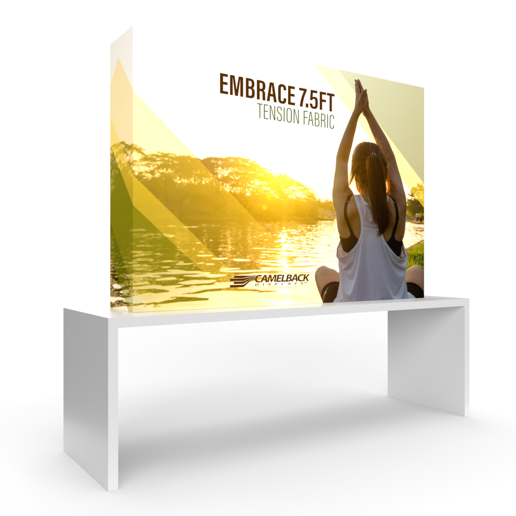 7.5′ EMBRACE TABLETOP TENSION FABRIC DISPLAY