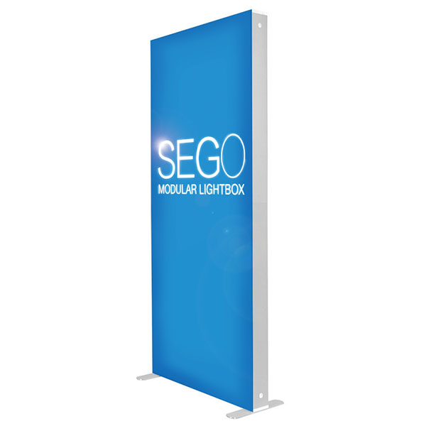 3' x 7' SEGO Modular Lightbox Exhibit Display With SEG Fabric Graphics