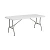 6' bi-fold granite plastic folding table