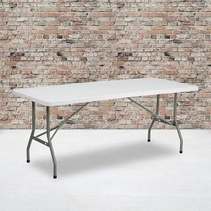 6' bi-fold granite plastic folding table props