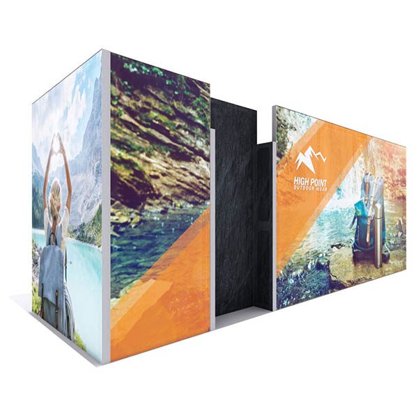 Modco Modular Exhibit Display 02 - 20FT x 10FT - Back View