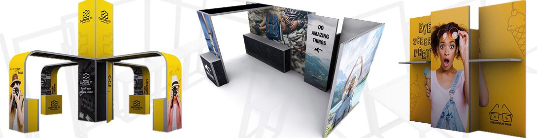 Modco Modular Exhibit Displays With SEG Fabric Graphics