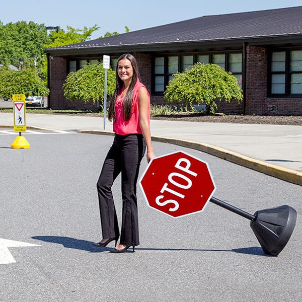Portable Pole 2 Rolling Sidewalk Sign
