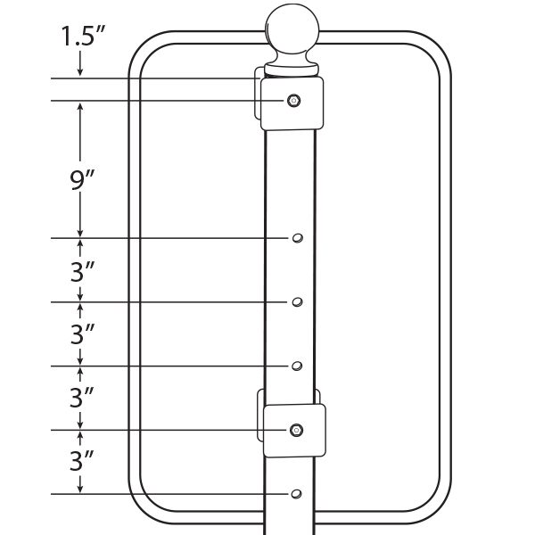 Portable Sidewalk Pole Sign Dimensions