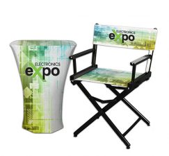 Portable Table With Fabric Graphics