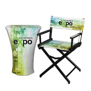 Portable Table With Fabric Graphics