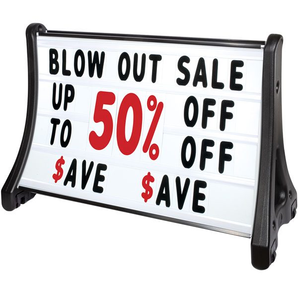 Rolling Roadside Swinger Sign Deluxe Tracks