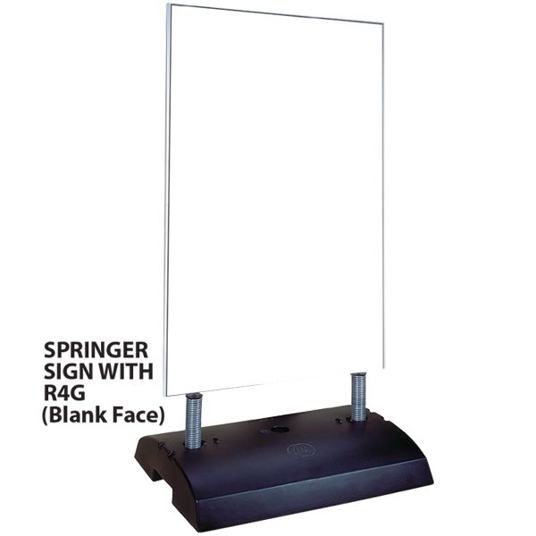 Stationary Springer Sidewalk Sign Blank Face