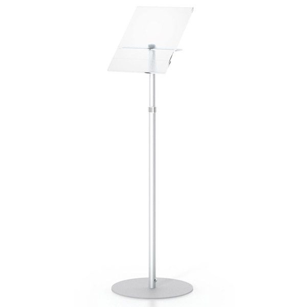 Telescopic Acrylic Stand Sign Holder - Silver Finish