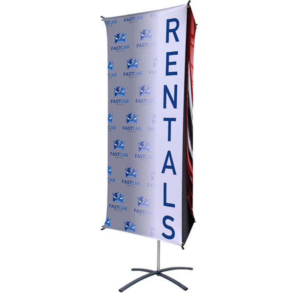 Very Large Tension Banner Display Stand Sign Exhibition Show Lights Double Sided 